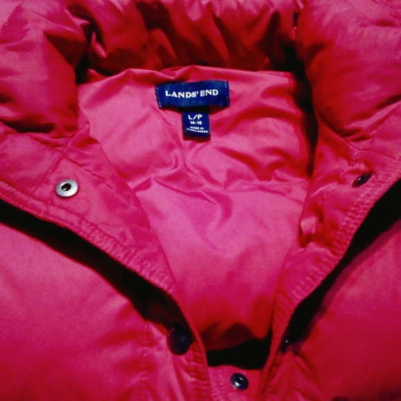 Lands' End Jackets & Blazers - Lands' End Down Puffer Vest, Petite Large, Fuchsia